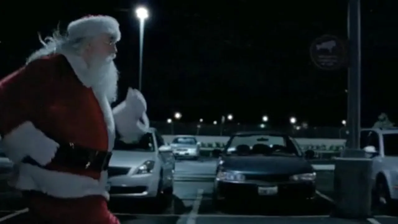 Still from Target — Running Santa