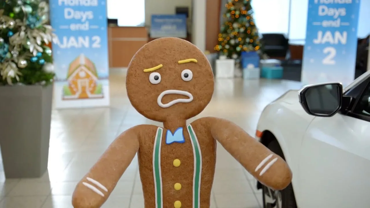 Still from NorCal Honda — Gingerbread Man